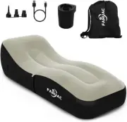 Auto Inflatable Lounger Air Sofa, Portable Couch Cot, Black