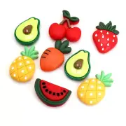 25pcs Assorted Flatback Resin Cute Fruite Cabochons 30mm Scrapbooking Craft DIY