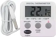 Digital fridge or freezer thermometer with alarm