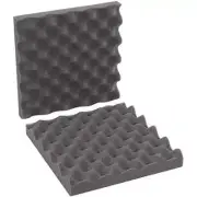 10 x 10 x 2" Charcoal Convoluted Foam Sets 24 Sets