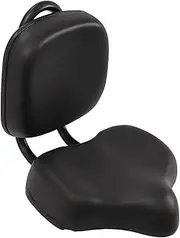 Bike Seat with Backrest, Black Tricycle Cushion, Electric Vehicle Seat Saddle with Backrest, Bike Back Seat for Electric, Tricycle, Beach Cruiser, 11.5 x 9.5 x 13.8in
