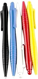 Pack 5 Universal Big Stylus Touch Pen Five Colors, for Nintendo Wii U Gamepad New 3DS 2DS XL LL DS DSi NDS Lite Console, Large Plastic Resistive Touchscreen Pencil Black/Blue/White/Red/Yellow