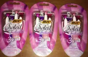 BIC * Soleil TWILIGHT * 3 Blades Women's Lavender Disposable Razors 3X4 12pc Lot