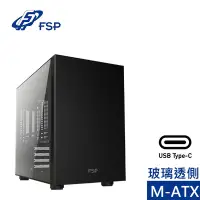 在飛比找Yahoo奇摩購物中心優惠-FSP 全漢 CST350BG M-ATX電腦機殼 (玻璃側