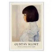 Galrie Gustav Klimt's Timeless Portrait of Helene Klimt - Art Nouveau Masterpiece Print, White Frame, A3 30 x 42cm (12 x 16inch)