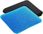 2 Pcs Gel Cushion, Portable Seat Cushion, Zero Gravity Cushion, Body Pressure Dispersion with Honeycomb Structure, Chair Cushion for Cars, Home, Office, Four Season