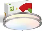 LED 18 Inch round Flush Mount Light Fixture | 28W 2250LM 3000K-5000K 120V | 3CCT