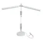 LED Desk Lamp With Round Base Double Head Folding Eye Care Swing Arm Desk La BBY
