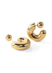 Jenny Bird Tome Large 14kt Gold-dipped Hoop Earrings - One Size One Size