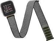 Zspoly Nylon Sport Ankle/Arm Band Compatible with Fitbit Versa 2/Versa-1/ Lite/SE for Women Men, Elastic Nylon Braided Arm Strap Replacement Ankle Band