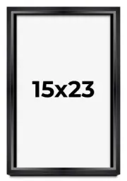 15x23 Shadow Box Frame Black | 1.25 inches Deep Real Wood Contemporary Shadowbox