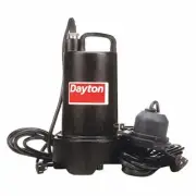 DAYTON 3BB79 SUBMERSIBLE SUMP PUMP, 1/2 HP, 120V AC, 9.8 A, CAST IRON, NEW!
