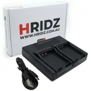 Hridz BCF10 Dual Battery Charger For Panasonic DMW-BCF10 FUNP48 BCF10E BCF10PP C
