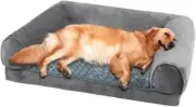Pet Dog XL Bed Sofa Cover - Soft Plush Velvet, Orthopedic Memory Foam Zippered