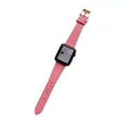 Nevenka Apple Watch Palm Print Leather Strap for iWatch Ultra Series 8 SE 7 6 5 4 3 2 1-Pink