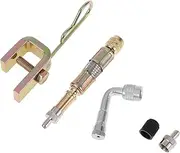 X AUTOHAUX 1 Set 90 Degree Copper Tire Valve Extension with Flexible Stainless Steel 75mm Tire Valve Stem Extension for Car Motorcycle RV Truck Bike