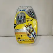 PHILIPS 6ft Stereo Audio + Component Video CABLES