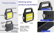 Spotlight Flashlight Rechargeable, Led High Lumens Super Bright, Solar Panels,7