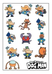 Dog Man Temporary TATTOO Sheet. Party Balloon Lolly Loot Bag Favour Bunting Flag