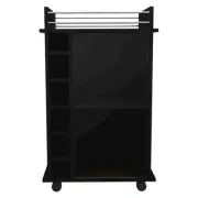 Dukat Bar Cart Black MDF