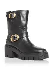 Stuart Weitzman Women's Soho Moto Buckle Booties
