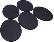 Forged Terrain 120mm x 92mm 5pcs Bundle Lot Round Black Miniature Plastic Bases Wargaming Tabletop Games Hobby Figure Painting Basing Model Accessories Minis Diorama