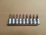 Teng Tools Tamper Proof Security Torx Bit Soclet Set TPX 9 Pc 3/8" Drlve