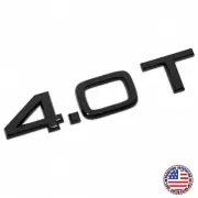 Audi Car Rear Trunk Deck Lid 4.0T Turbo Nameplate Emblem Logo Badge Gloss Black (for: Audi)