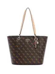 GUESS Women's Brown Noelle Logo Small Elite Tote Bag