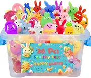 100Pcs Easter Mochi Squishy Toys,Mini Cute Squishies Squeeze Toys Stress Reliever Anxiety Packs for Kids Easter Basket Stuffers,Easter Egg Hunt