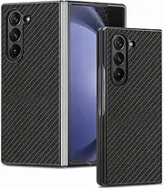 [RUNGOS] for Samsung Z Fold 5 Case [Slim Fit] [Carbon Fiber Texture] [Support Wireless Charging] Sturdy Protective Case for Samsung Galaxy Z Fold 5 Case, Lightweight Phone Bumper Cover 2023