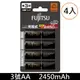 Fujitsu 富士通 3號 AA 低自放2450mAh高容量充電池*4顆 原廠公司貨
