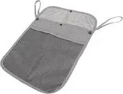 Yardwe Stroller Organizer Bag Grey Hanging Mesh Bag for Diapers Snacks Essentials Travel-Friendly Storage for Parents The Go
