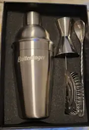 Butterfinger Candy Cocktail Shaker Set 4-Piece Bartender Kit Stainless Steel