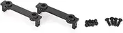 RGT 1/10 Rock Cruiser EX86100 RC Buggy Truck Front Rear Bumper Mount Anti Collision Plate Fixed Upgrade Aluminum Alloy Silver Black 2PCS (Black R86019BL)