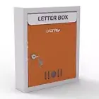 High Grade Big Size Letter Box for Home BOX for Wall with Key Lock Orange, Ivory