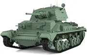 MRY-SFW Army Tank BMC Toys 1/87 HO Scale Railway Military Model Kit British A10 Cruiser MkII Light Tank