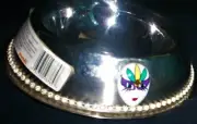 UNIQUE MARDI GRAS THEMED PET BOWL HARTZ STAINLESS STEEL DESIGNS by TONI NWT