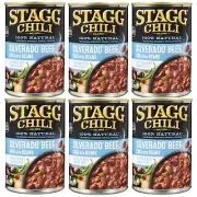 Stagg Chili Con Carne SILVERADO Beef W 2-Bean Tomato (6 Cans)