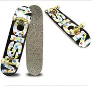Beginner Skateboards, ABEC-9 Bearing, 31" x 8" Complete Pro Skateboard for Kids/Boys/Girls/Youth/Adults, 9 Layer Canadian Maple Double Kick Skateboard for Outdoor Sports