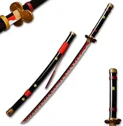 afdfad Roronoa Zoro Anime Cosplay Sword: Yama Enma, Bamboo Blade Katana, About 40.75 Inches