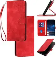 Compatible with Google Pixel 6 Pro 5G Phone Cover,Compatible with Google Pixel 6 Pro 5G Card Slots Kickstand Flip Magnetic Closure Wallet Phone Case Red