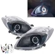 Fits DAIHATSU Charade XP90 MK2 11-13 Guide LED Angel-Eye HID Headlight BK RHD