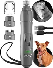 Low Vibration Dog Nail Grinder with LED Light – 2-Speed Quiet Nail Trimmer for Small & Medium Dogs, Cats, and Other Pets Professional Grinder