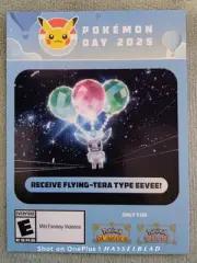 Pokemon Day 2025 Flying-Tera Eevee CODE Card For Nintendo Switch