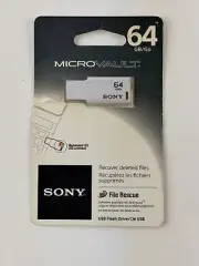 Sony 64GB Micro Vault USB Flash Drive LED Rescue Deleted Files USM64GM