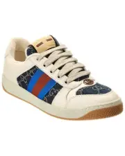 Gucci Screener Gg Canvas & Leather Sneaker Women's