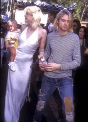 Frances Bean Cobain Courtney Love and Kurt Cobain of Nirvana .. Old Photo 2