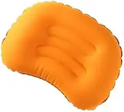 GANAZONO 1PC Lightweight Inflatable Travel Pillow Ergonomic Nap Cushion for Outdoor Camping Office Use and Travel Comfort Orange