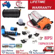 80PSI Deck Washdown Pump fit for Boat Caravan Camping Wash 12V 7.0GPM/26.5LPM AU